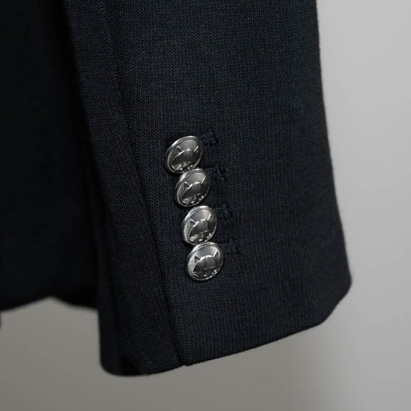 New Polo Ralph Lauren Knit Cotton Blazer Black Sz 6 - Picture 9 of 13